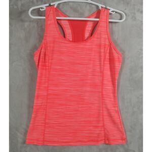 Womens Danskin Now Mesh Insert Racerback Tank Top Dri More Sz Med Pink/Coral